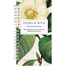 Блокнот "Flora камелия", А6, 100 листов, в клетку, разноцветный