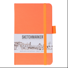 Скетчбук "Sketchmarker", 9x14 см, 140 г/м2, 80 листов, неоновый коралл