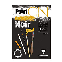 Блок-склейка "Paint'On" Noir, А3, 250 г/м2, 20 листов