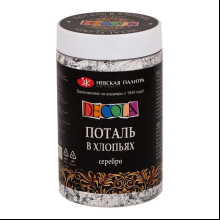 Поталь "Decola" в хлопьях, 3 г, имитация серебра