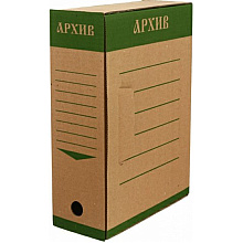 Коробка архивная "Эко", 100x327x240 мм, коричневый, зеленый