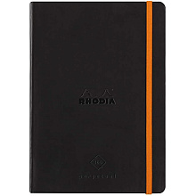 Еженедельник недатированный Clairefontaine Rhodia "Rhodiarama Perpetual", 148x210 мм, 128 страниц, черный