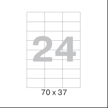 Самоклеящиеся этикетки Yesli:, 70х37, 100 листов, 24 шт, белый