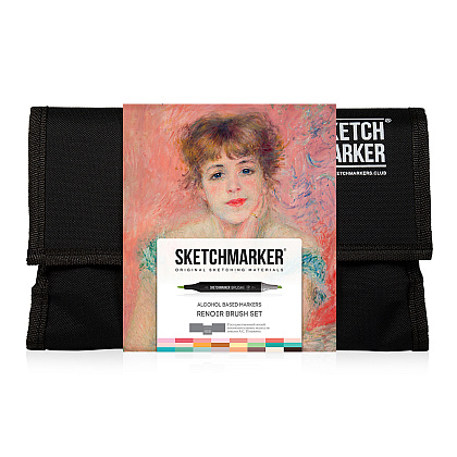Набор маркеров перманентных "SKETCHMARKER & Pushkinskiy Brush. Ренуар", 24 шт.