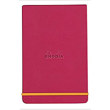 Блокнот "Rhodiarama Webnotepad" на резинке, A5, 96 листов, линейка, малиновый