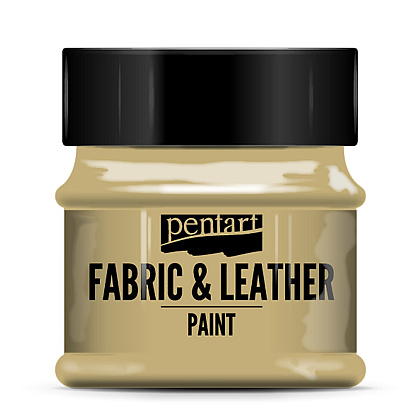 Краска для текстиля "Pentart Fabric & Leather paint", 50 мл, светло-коричневый