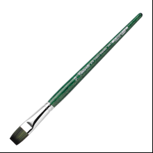 Кисть для рисования "Tintoretto Emerald", синтетика, плоская, №18
