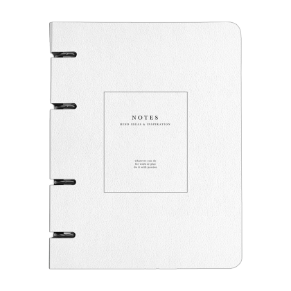 Тетрадь "Notes", A5, 80 листов, клетка, на кольцах, белый