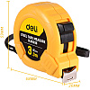 Рулетка Deli "EDL9003B", 3 м, желтый - 6