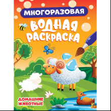 Раскраска водная многоразовая "Домашние животные"