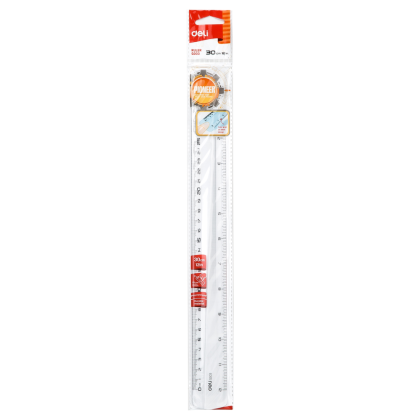 Линейка "Deli EG00312", 30 см, прозрачный - 2