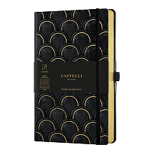 Блокнот Castelli Milano "Art Deco Gold", А5, 96 листов, линейка, черный, золотой