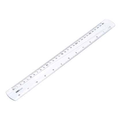 Линейка "Deli EG00312", 30 см, прозрачный - 3