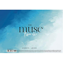 Блок-склейка бумаги для акварели "The muse aquarelle", A4, 220 г/м2, 20 листов