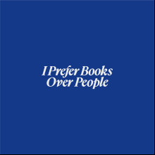 Сумка из плотного хлопка «I prefer books over people», 220 г/м2, синий классический