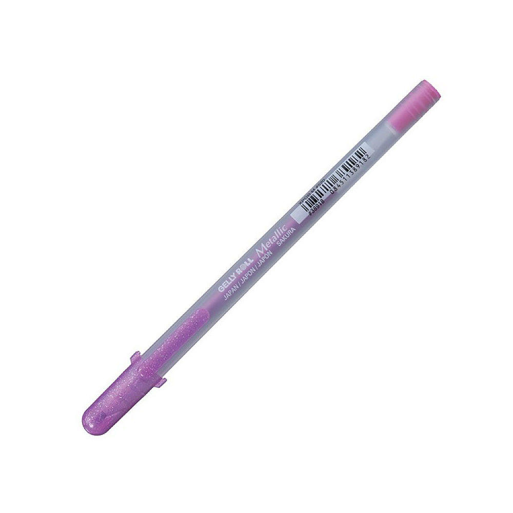 Ручка гелевая "Gelly Roll Metallic", 1.0 мм, прозрачный, стерж. розовый