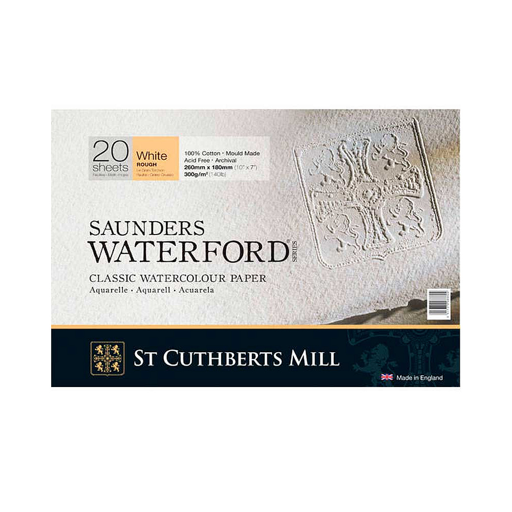 Блок бумаги для акварели "Saunders Waterfordl", 31x23 см, 300 г/м2, 20 листов