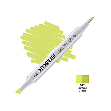 Маркер перманентный двусторонний "Sketchmarker", G22 зеленый хром