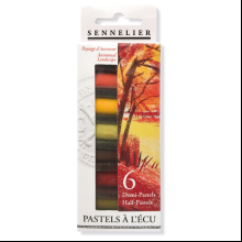Пастель сухая "À l'écu Half Pastel. Осенний пейзаж", 6 цветов
