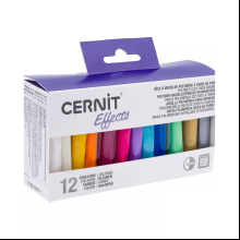Полимерная глина Cernit "Effects", 12 цветов, 25 г