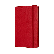 Блокнот "Classic Medium", А5, 120 листов, нелинованный, красный