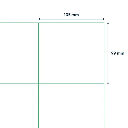 Самоклеящиеся этикетки универсальные "Rillprint", 105x 99 мм, 100 листов, 6 шт, белый - 3