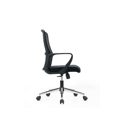 Кресло компьютерное SitZone U-069B, сетка, ткань, черный - 3