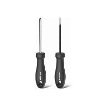Набор отверток Deli HS EHT1002, 2 шт.(PH1х100,SL5х100), Soft Touch, черный