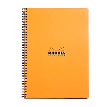 Блокнот "Rhodia", А4+, 160 страниц, в линейку, оранжевый