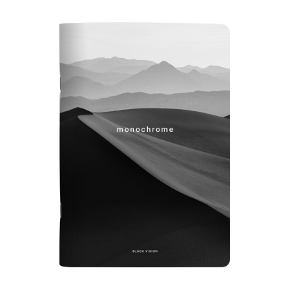 Тетрадь "Dune горизонт", A5, 40 листов, клетка, скоба сбоку, черный