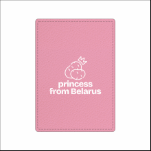 Чехол для карт "Princess from Belarus", натуральная кожа, разноцветный