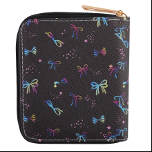 Кошелек "Bow style", 12х10 см, кожзам, черный