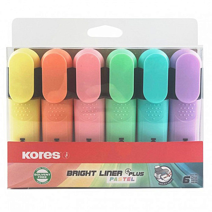 Набор маркеров текстовых "Bright Liner Pastel", 6 шт, ассорти