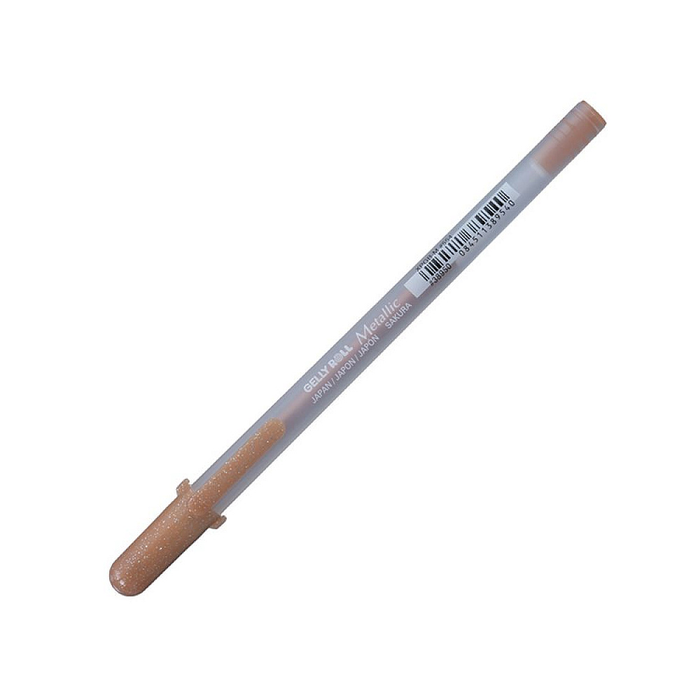 Ручка гелевая "Gelly Roll Metallic", 1.0 мм, прозрачный, стерж. медный