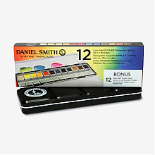 Набор акварели Daniel Smith "Extra fine", 12 цветов, кюветы
