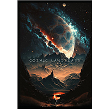 Тетрадь "Cosmic Landscape", А5, 48 листов, клетка, черный