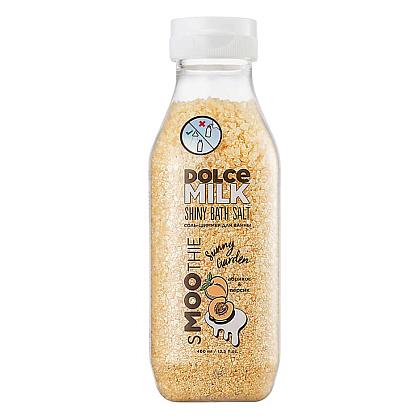 Соль-шиммер для ванны "DOLCE MILK", с ароматом абрикоса и персика, 400 мл