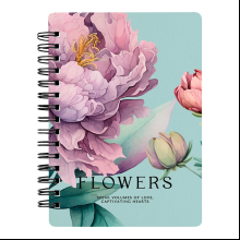 Блокнот "Peony", А6, 102х142 мм, 80 листов, в клетку, фиолетовый