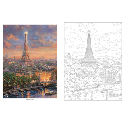 Раскраска на английском языке "Thomas Kinkade Studios. Inspired Destinations. A Coloring Book for Travelers" - 3