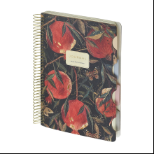 Книга записная "Flora. Гранат", В5, 120 листов, клетка, линейка, точка, черный, красный