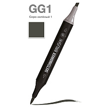 Маркер перманентный двусторонний "Sketchmarker Brush", GG1 серо-зеленый 1