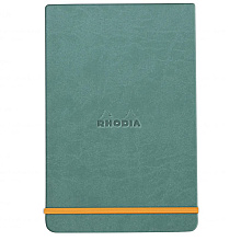 Блокнот "Rhodiarama Webnotepad" на резинке, A5, 96 листов, линейка, морская волна