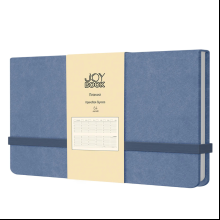 Планинг надатированный "Joy Book. Спелая голубика", искусственная кожа, на резинке, синий 