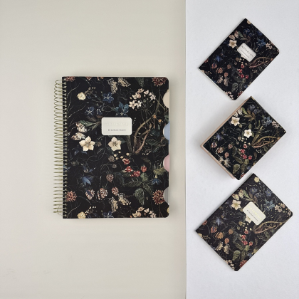 Книга записная "Flora. Лесные ягоды", В5, 120 листов, клетка, линейка, точка, черный - 10
