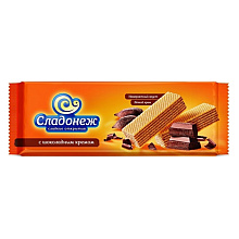 Вафли "Сладонеж", 270 г, с шоколадным кремом