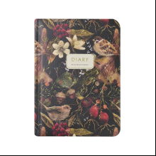 Ежедневник недатированный "Fauna. Воробей", А6, 240 страниц, черный