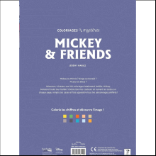 Раскраска по номерам на французском языке "Coloriages mystères Disney - Mickey and friends"