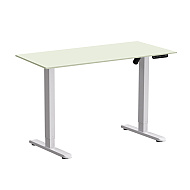 Стол с электроприводом WellDesk Basic 1200x675х18 белый/белый альпийский (9191460+9197776)
