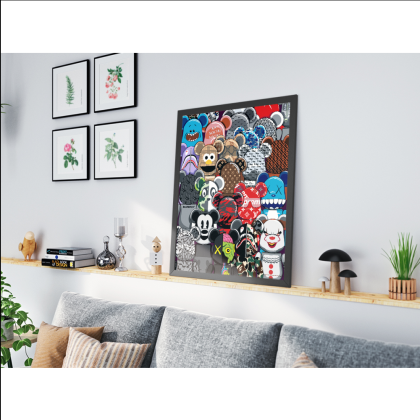 Картина по номерам "Bearbrick brands" - 2