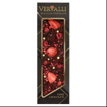 Шоколад темный "Vervalli. Малина, клубника, клюква", 110 гр.